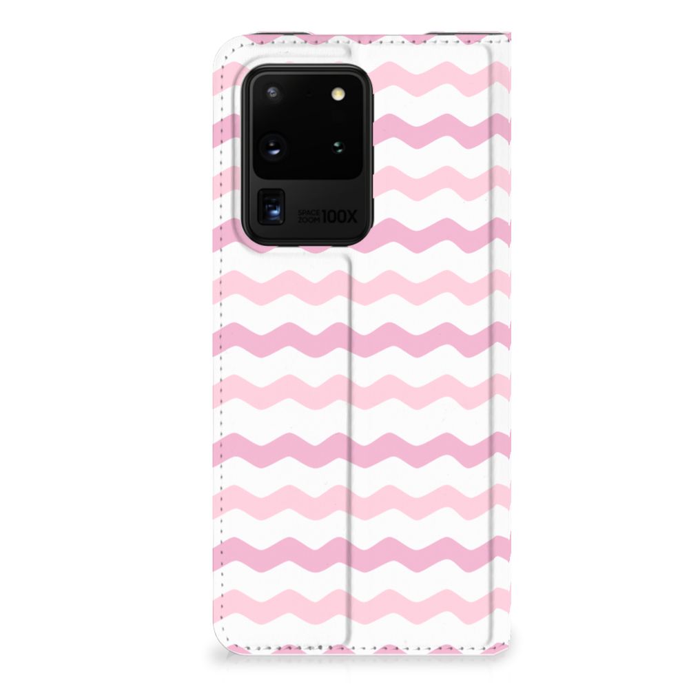 Samsung Galaxy S20 Ultra Hoesje met Magneet Waves Roze - B2C Telecom