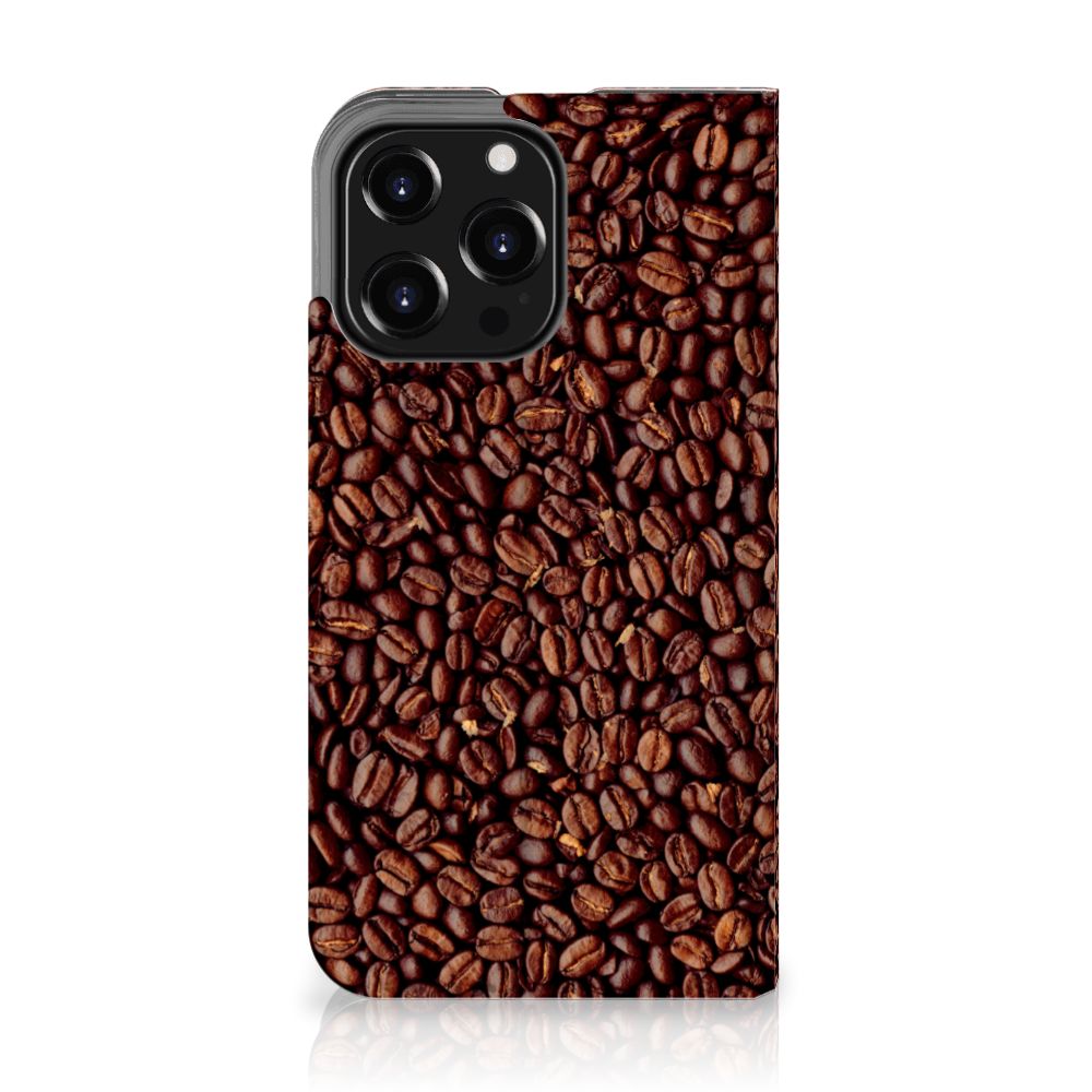 iPhone 13 Pro Flip Style Cover Koffiebonen - B2C Telecom