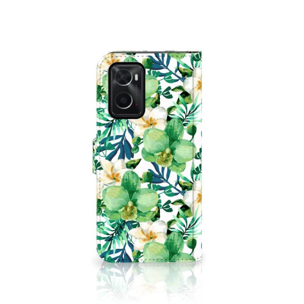 OPPO A76 | A96 Hoesje Orchidee Groen