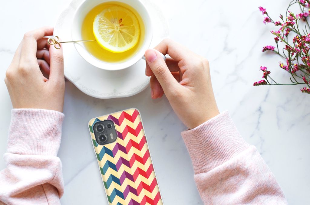 Motorola Edge 20 Lite TPU bumper Zigzag Multi Color B2C Telecom