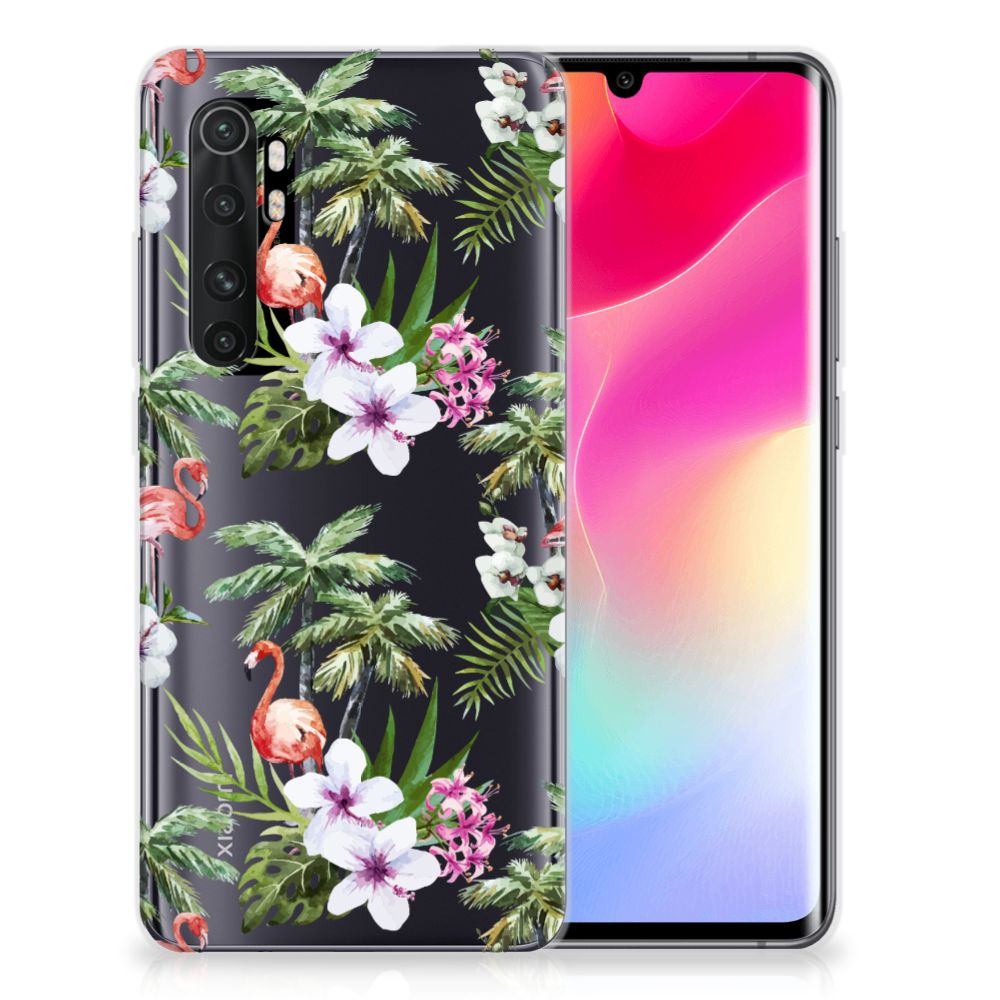 Xiaomi Mi Note 10 Lite TPU Hoesje Flamingo Palms