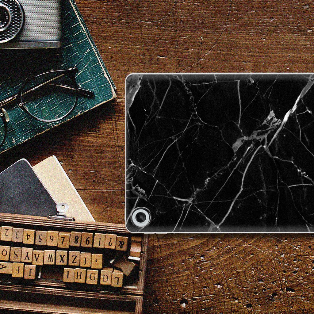Lenovo Tab M10 Plus (3e generatie) Tablet Back Cover Marmer Zwart - Origineel Cadeau Vader - B2C Telecom