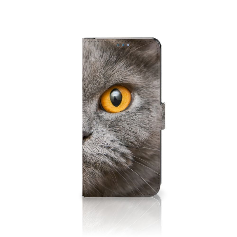 Telefoonhoesje met Pasjes OnePlus Nord N10 Britse Korthaar met impressive kattenoog