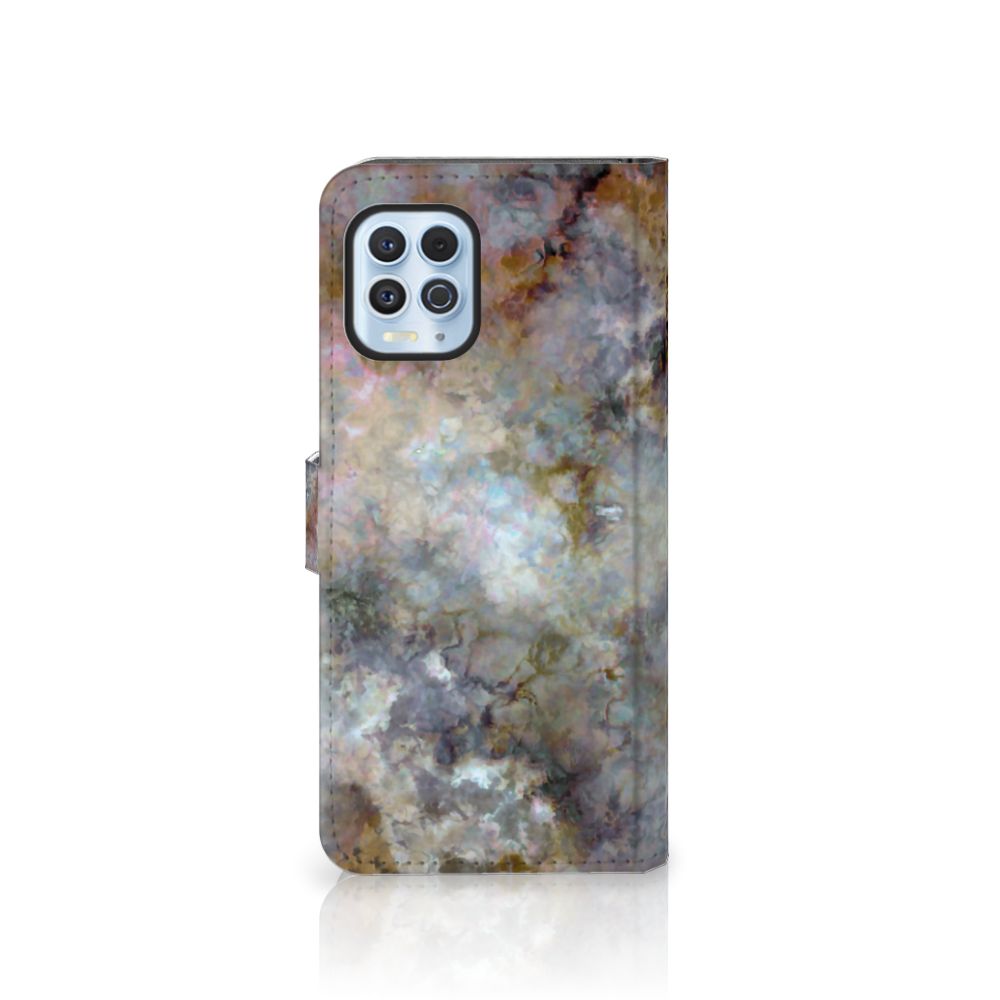 Motorola Moto G100 Bookcase Marmer Grijs