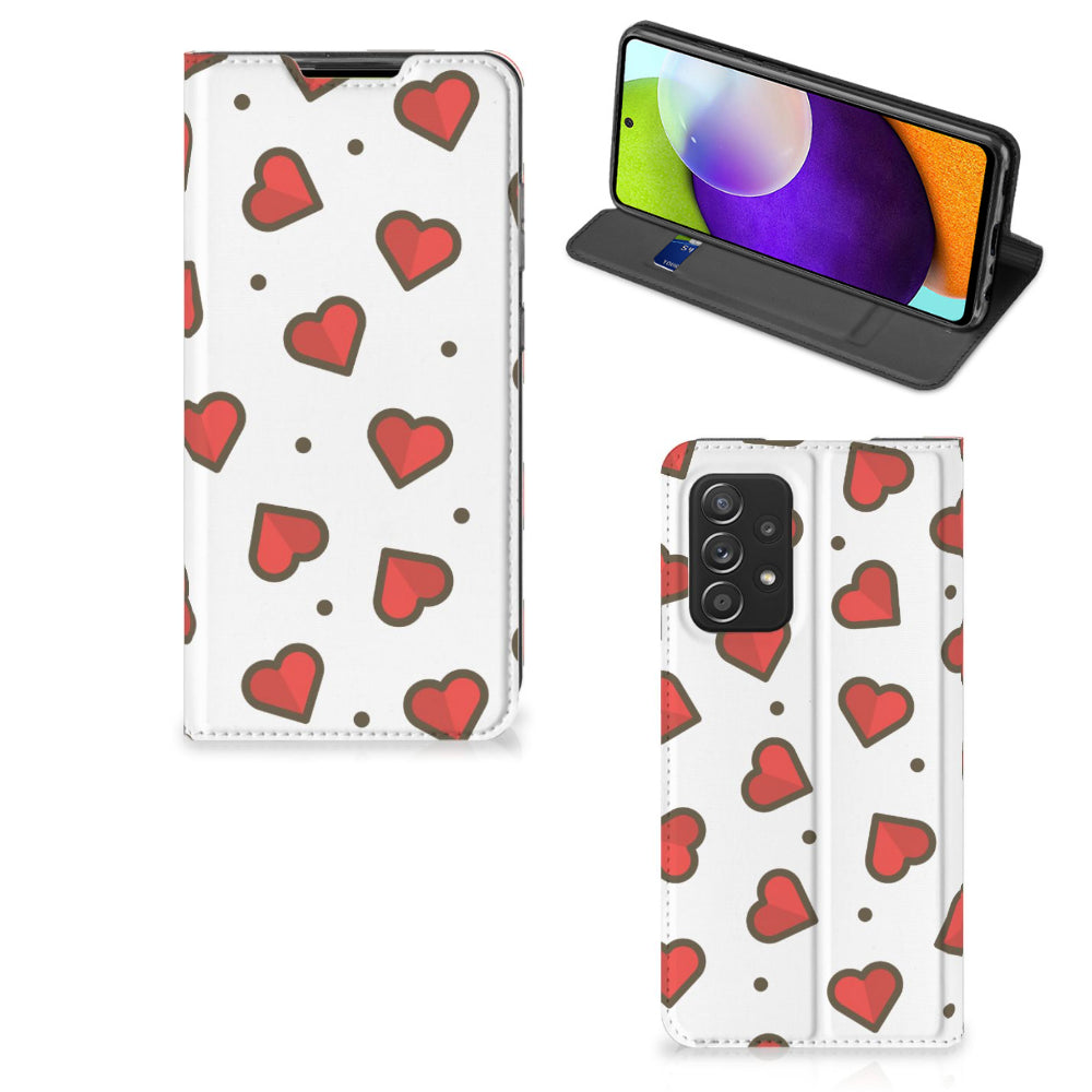 Samsung Galaxy A52 Hoesje met Magneet Hearts