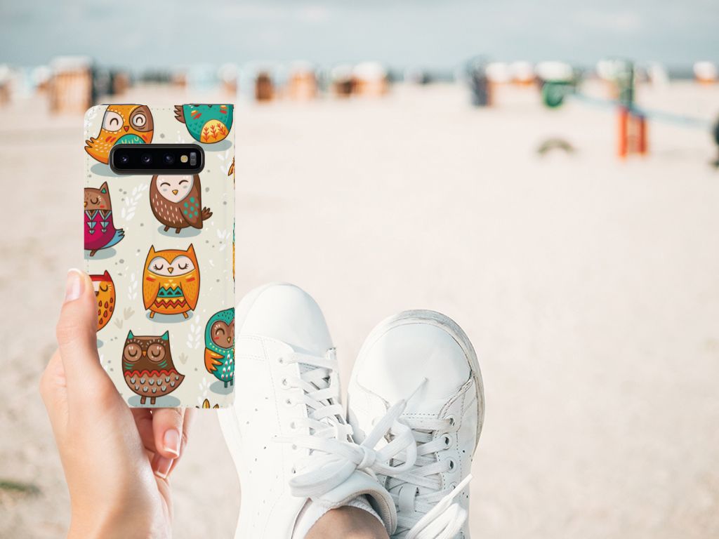 Samsung Galaxy S10 Hoesje maken Vrolijke Uilen