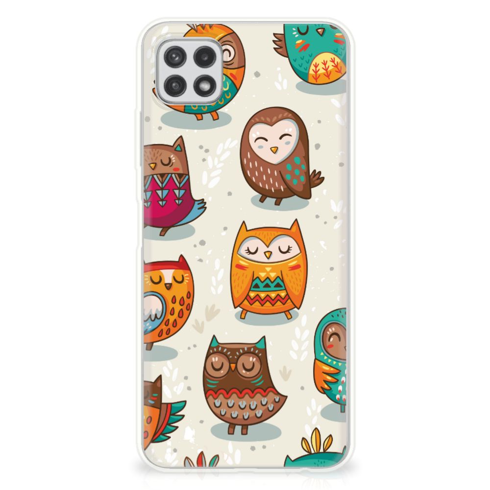 Samsung Galaxy A22 5G TPU Hoesje Vrolijke Uilen B2C Telecom