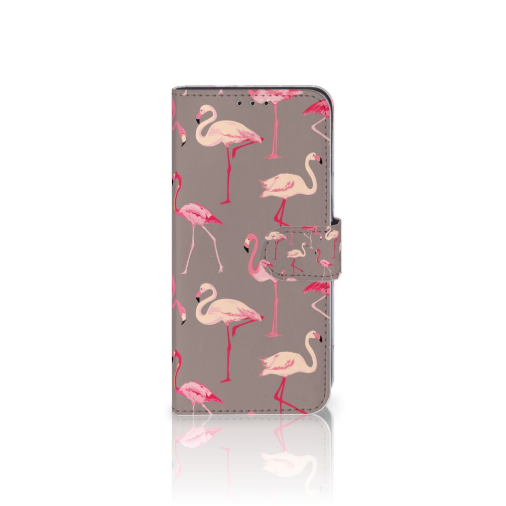 Samsung Galaxy M10 Telefoonhoesje met Pasjes Flamingo