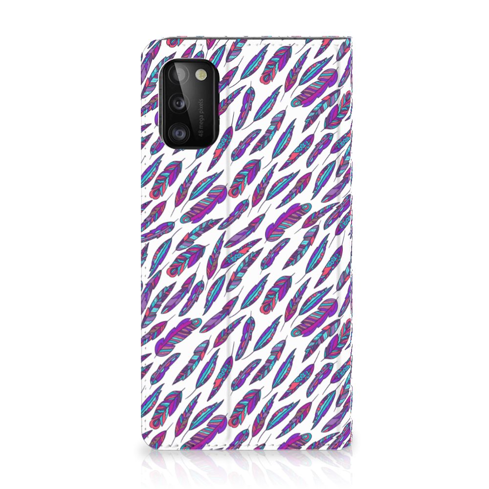 Samsung Galaxy A41 Hoesje met Magneet Feathers Color - B2C Telecom