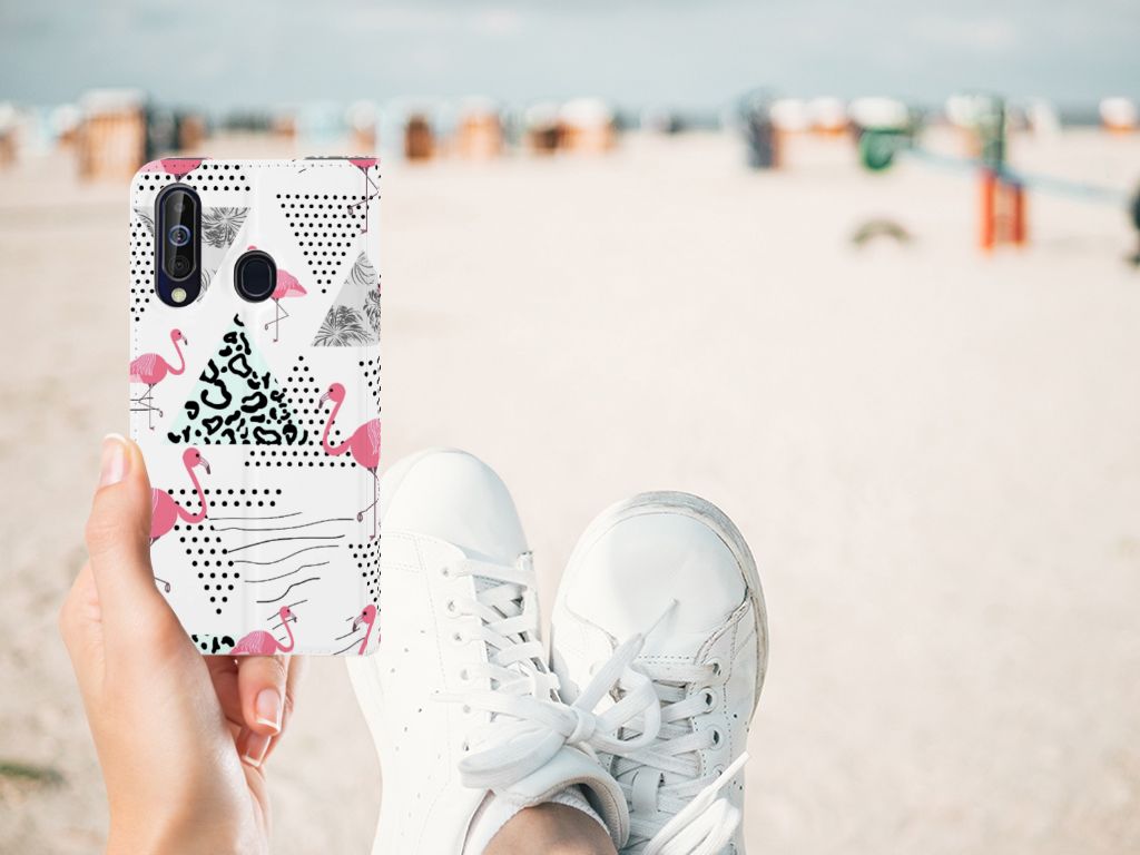 Samsung Galaxy A60 Hoesje maken Flamingo Triangle