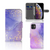 Hoesje voor Apple iPhone 11 Watercolor Paars met gouden details en ruimte voor pasjes.
