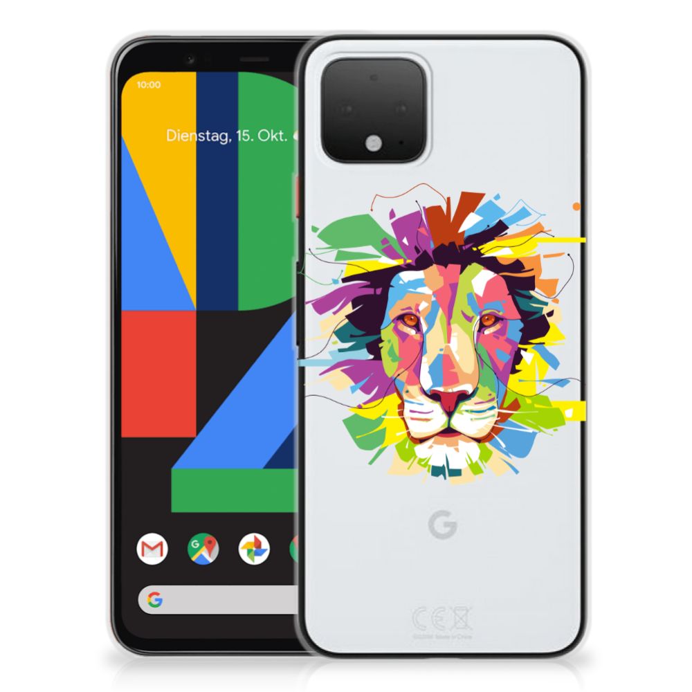 Google Pixel 4 Telefoonhoesje met Naam Lion Color