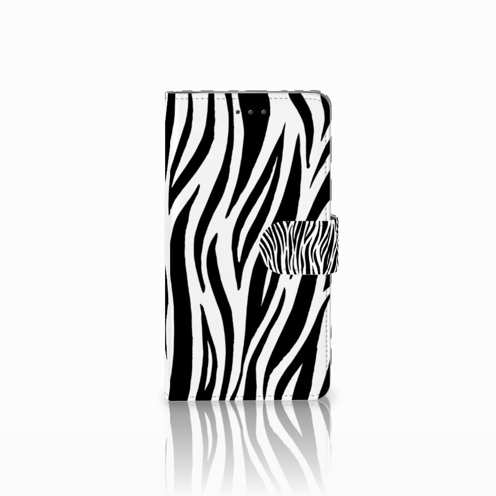 Samsung Galaxy J7 2016 Telefoonhoesje met Pasjes Zebra