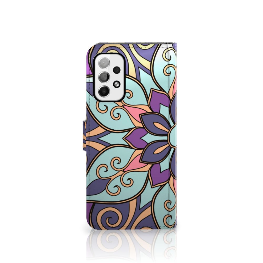 Samsung Galaxy A73 5G Hoesje Purple Flower