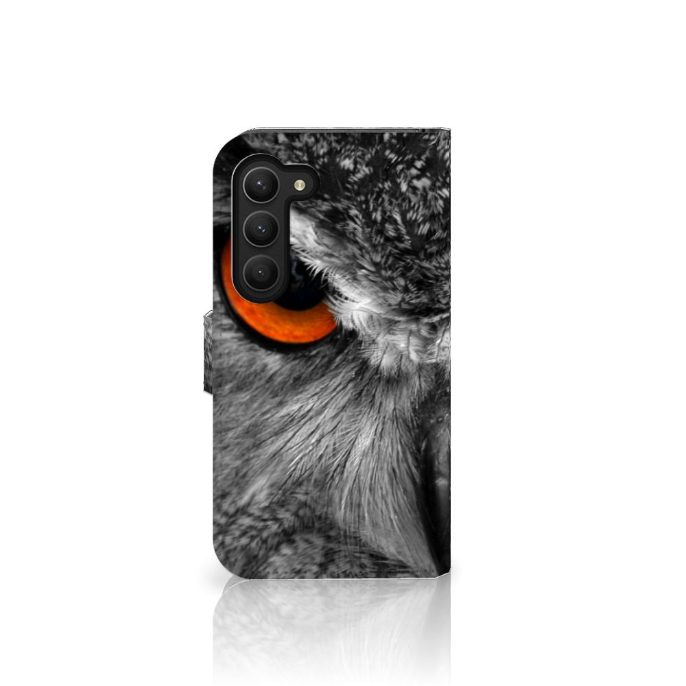Samsung Galaxy S23 Telefoonhoesje met Pasjes Uil