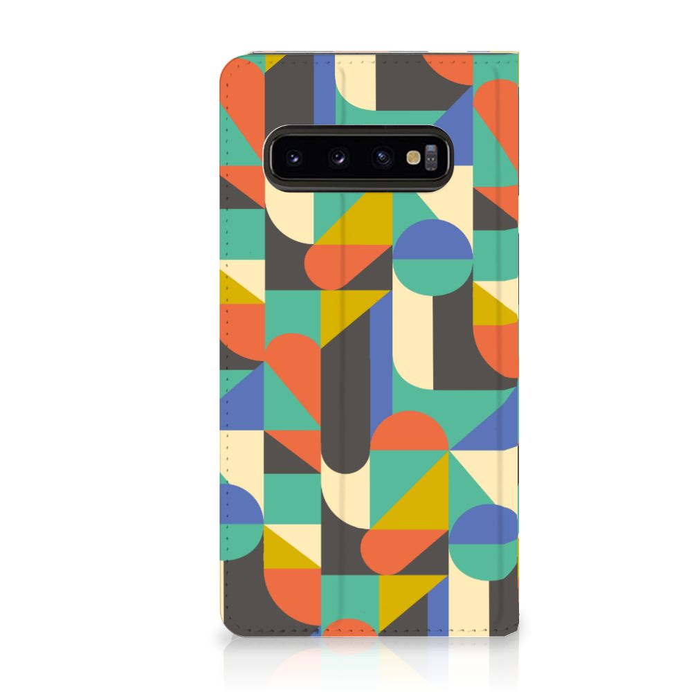 Samsung Galaxy S10 Hoesje met Magneet Funky Retro
