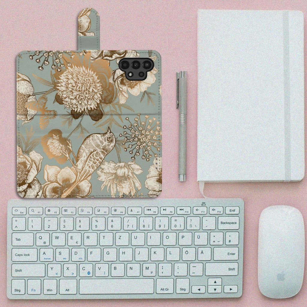 Hoesje voor Samsung Galaxy A13 (4G) Vintage Bird Flowers