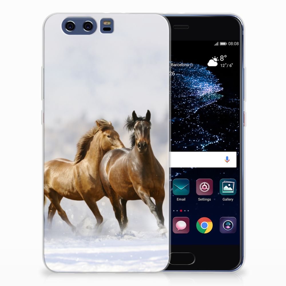 Huawei P10 Plus TPU Hoesje Paarden