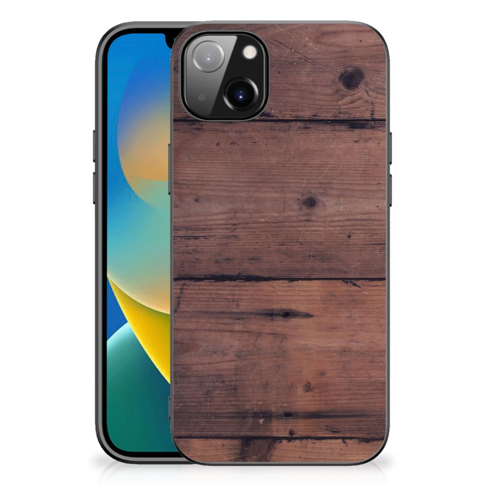 iPhone 14 Plus Houten Print Telefoonhoesje Old Wood