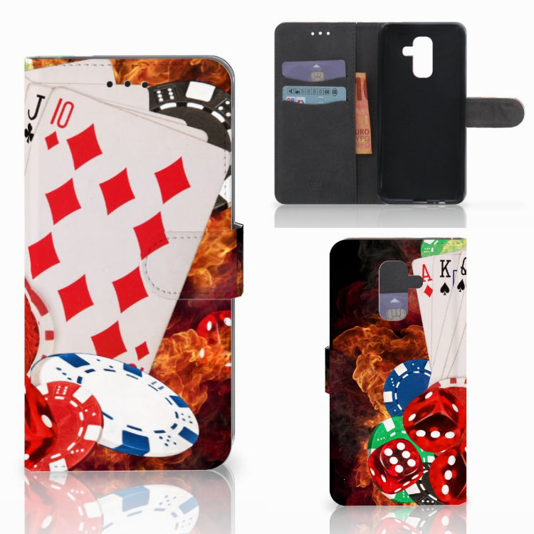 Samsung Galaxy A6 Plus 2018 Wallet Case met Pasjes Casino