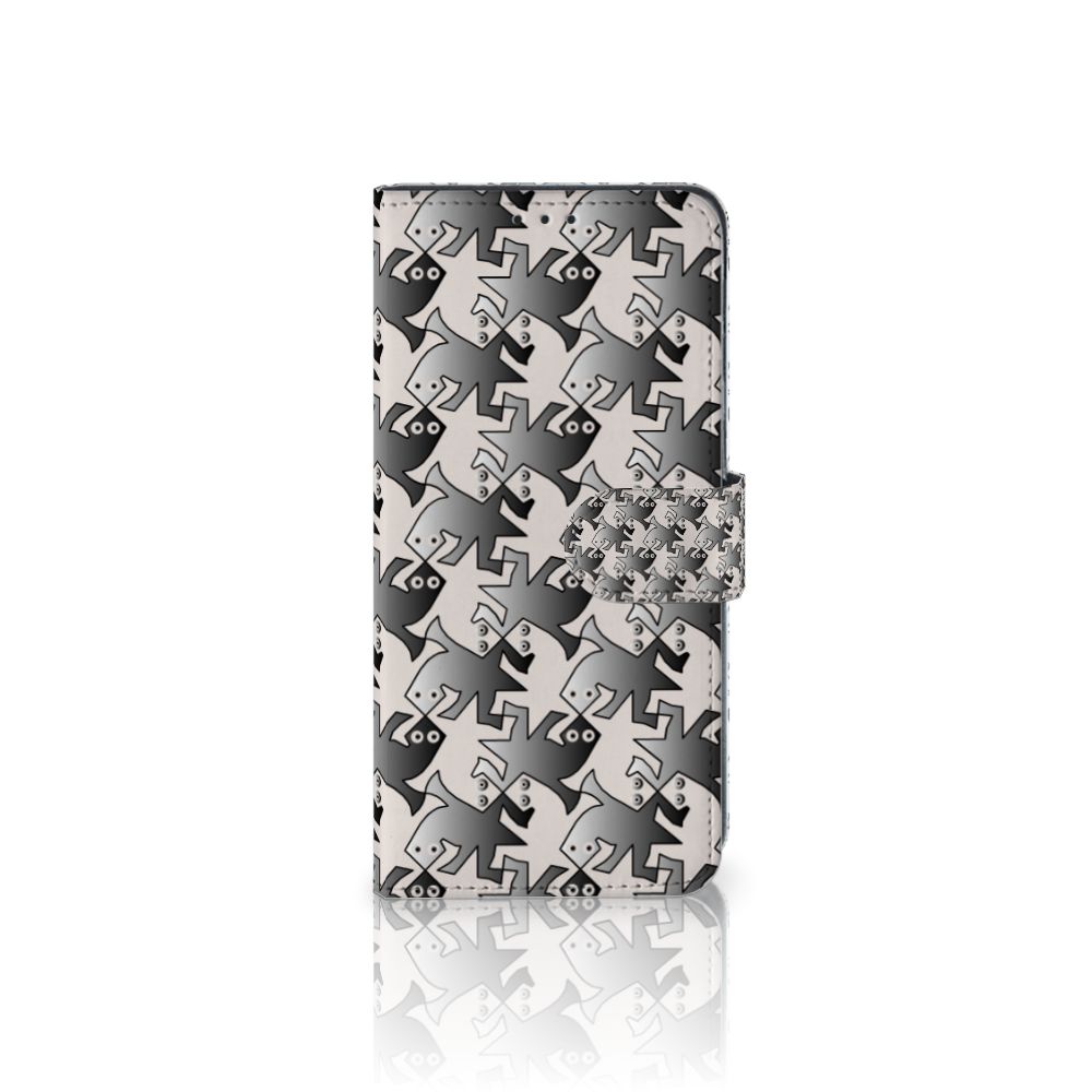 OPPO A91 | Reno3 Telefoonhoesje met Pasjes Salamander Grey