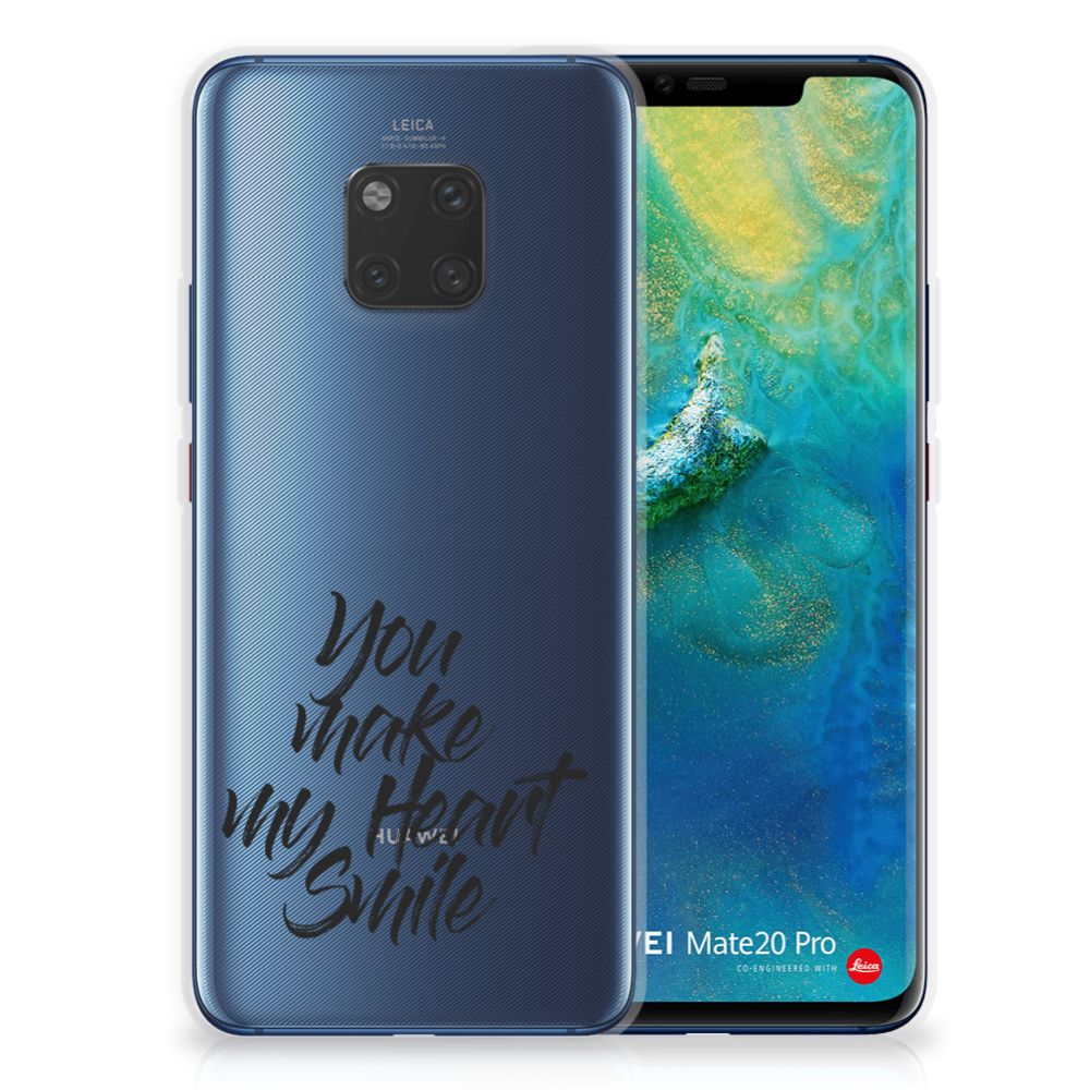 Huawei Mate 20 Pro Siliconen hoesje met naam Heart Smile