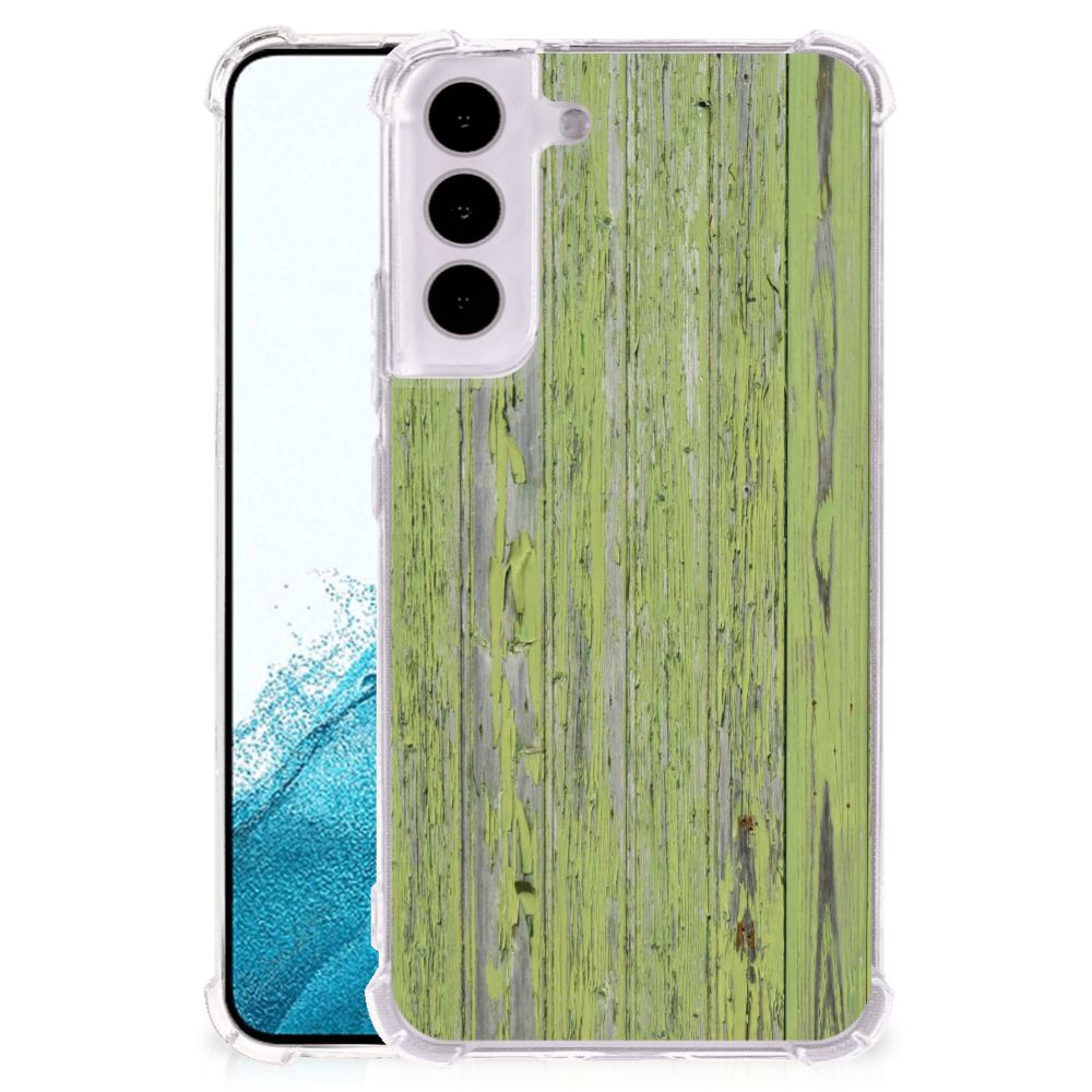 Samsung Galaxy S22 Stevig Telefoonhoesje Green Wood
