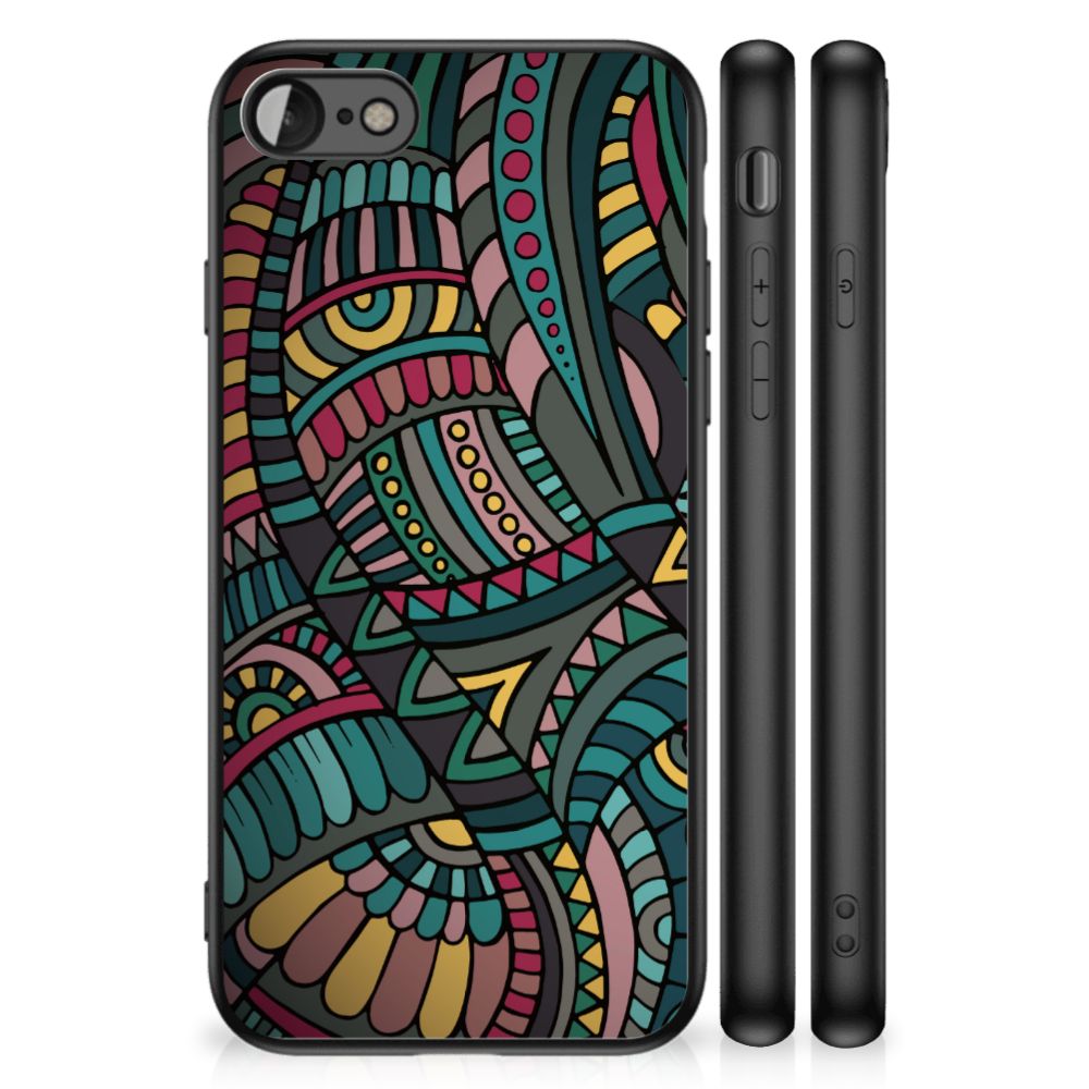 iPhone SE 2022 | SE 2020 | 7/8 Back Case Aztec design showcasing colorful patterns and artful aesthetics.