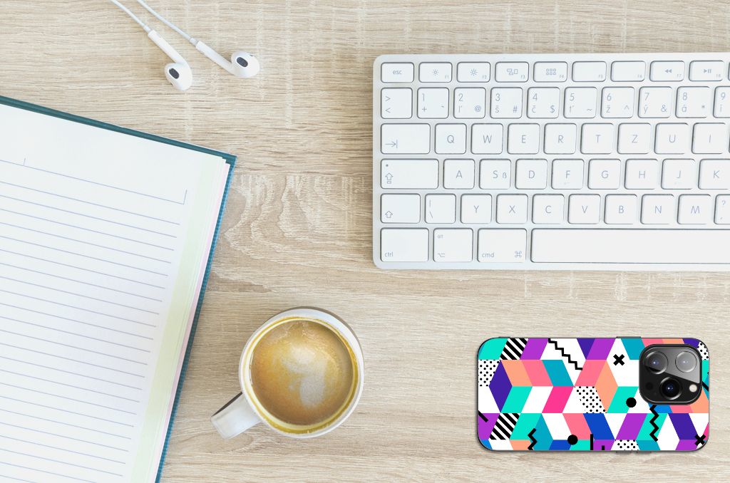 iPhone 14 Pro Backcover Blokken Kleurrijk B2C Telecom