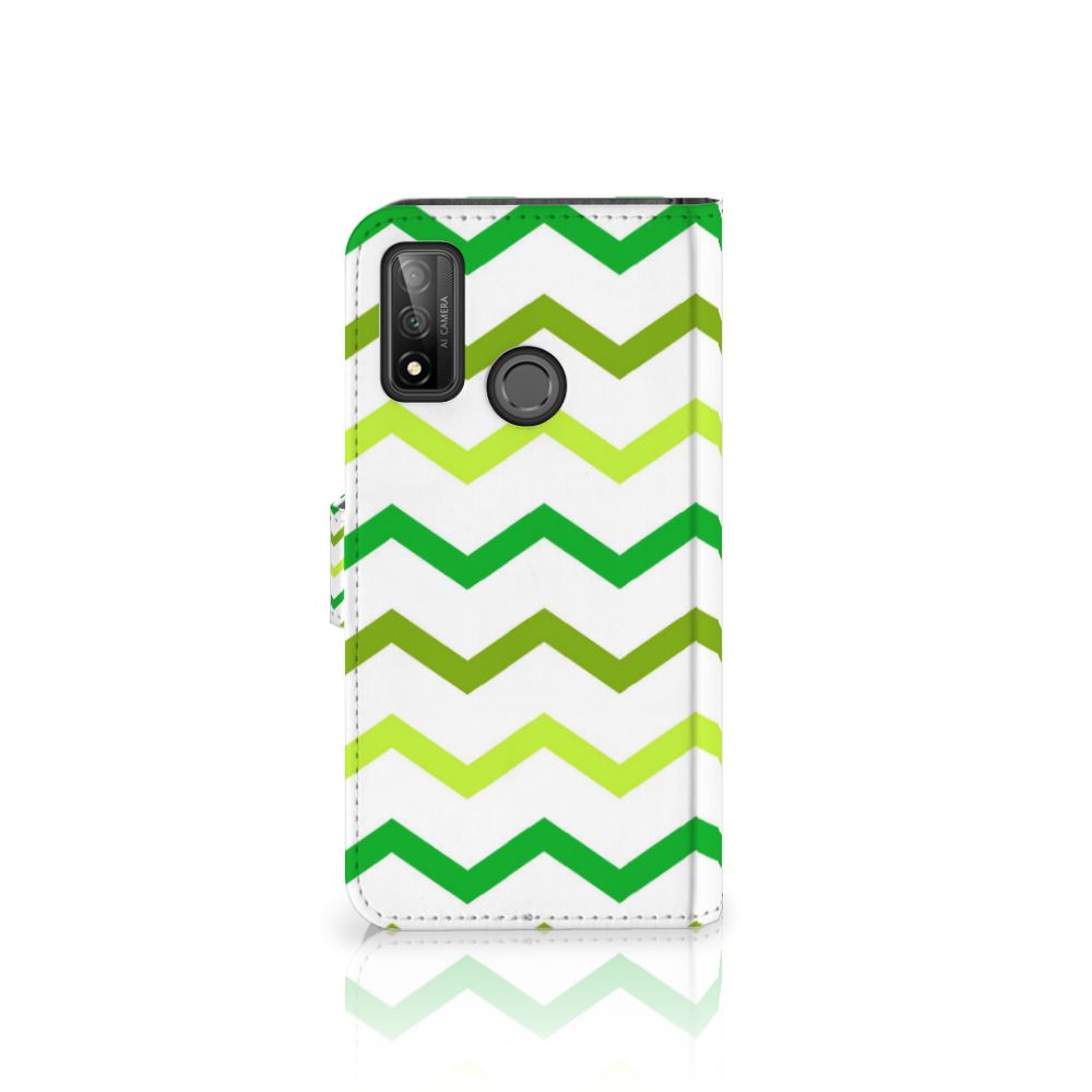 Huawei P Smart 2020 Telefoon Hoesje Zigzag Groen