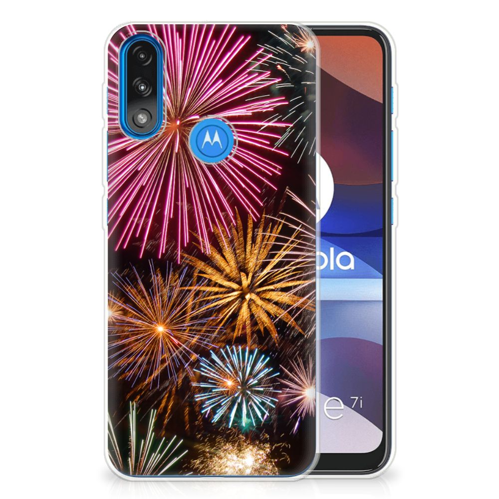 Motorola Moto E7/E7i Power Silicone Back Cover Vuurwerk