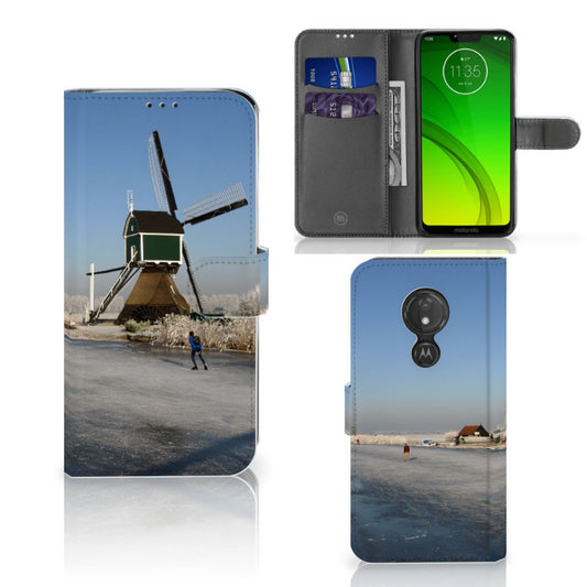 Motorola Moto G7 Power Flip Cover Schaatsers