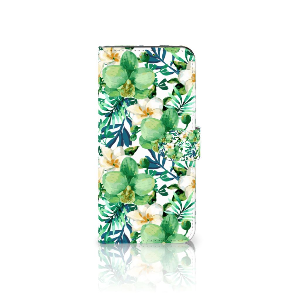 Samsung Galaxy A03 Hoesje Orchidee Groen telefoonhoesje orchidee groen voorkant