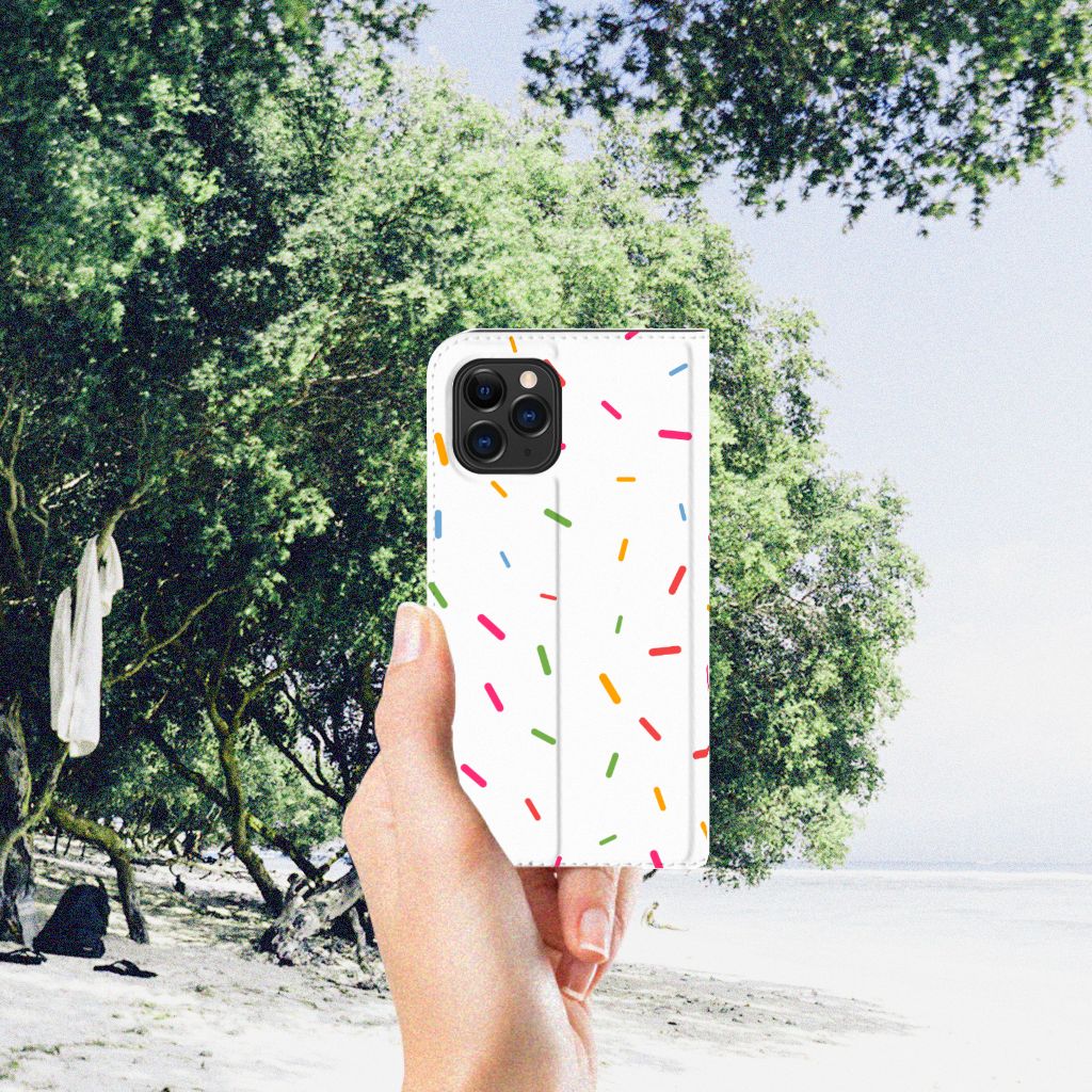 Apple iPhone 11 Pro Flip Style Cover Donut Roze