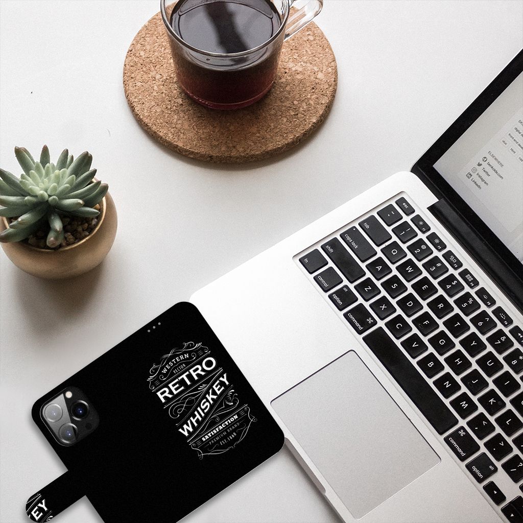iPhone 14 Pro Book Cover Whiskey