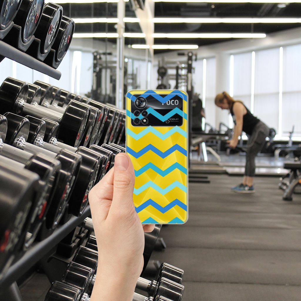 Xiaomi Poco X4 Pro 5G TPU bumper Zigzag Blauw B2C Telecom