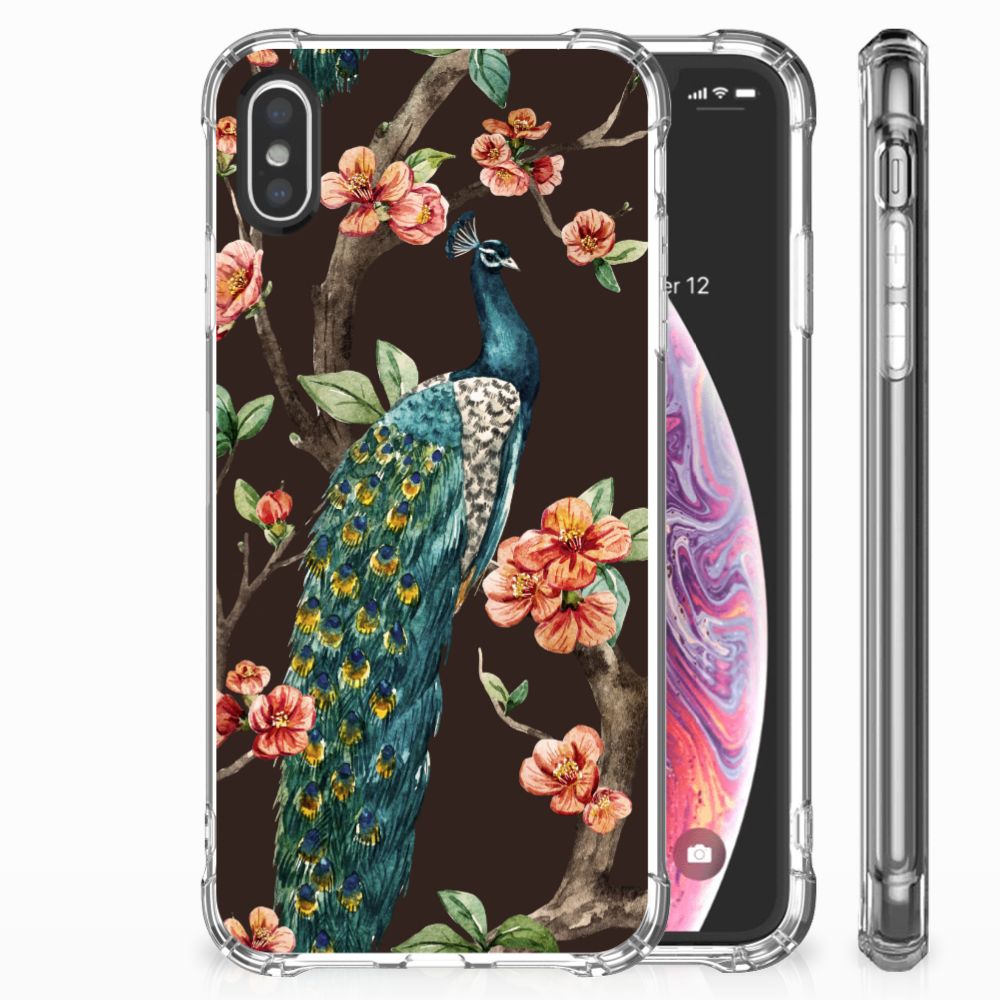 Apple iPhone X | Xs Case Anti-shock Pauw met Bloemen