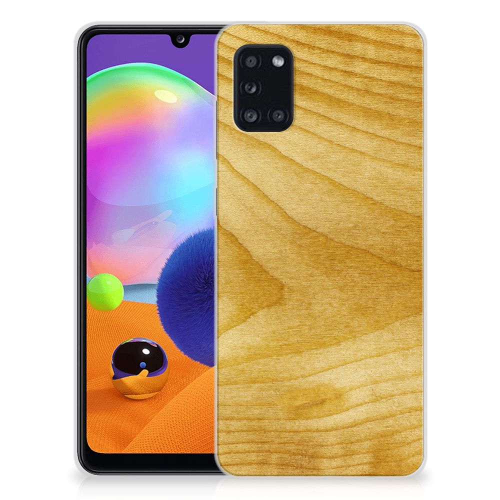 Samsung Galaxy A31 Bumper Hoesje Licht Hout B2C Telecom