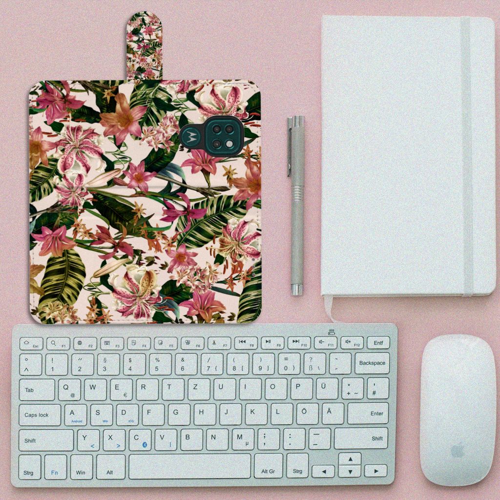 Motorola Moto G9 Play | E7 Plus Hoesje Flowers