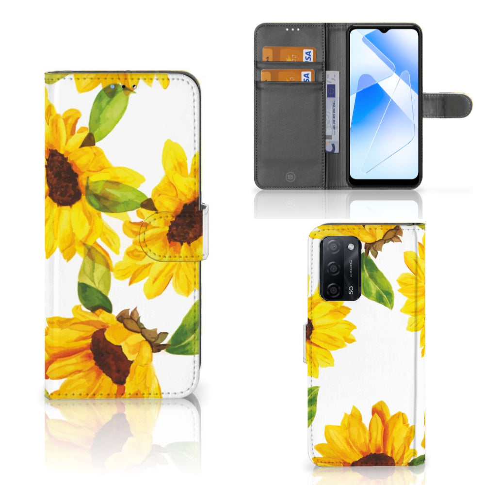 Hoesje voor OPPO A16/A16s/A54s Zonnebloemen