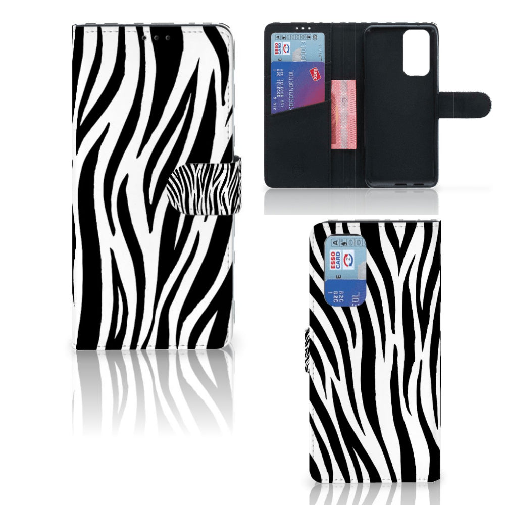 OnePlus 9 Pro Telefoonhoesje met Pasjes Zebra