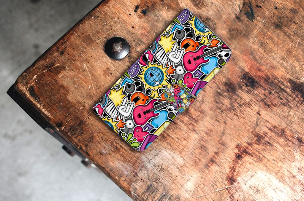 Samsung Galaxy S21 Plus Wallet Case met Pasjes Punk Rock