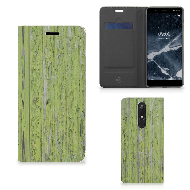 Nokia 5.1 (2018) Book Wallet Case Green Wood