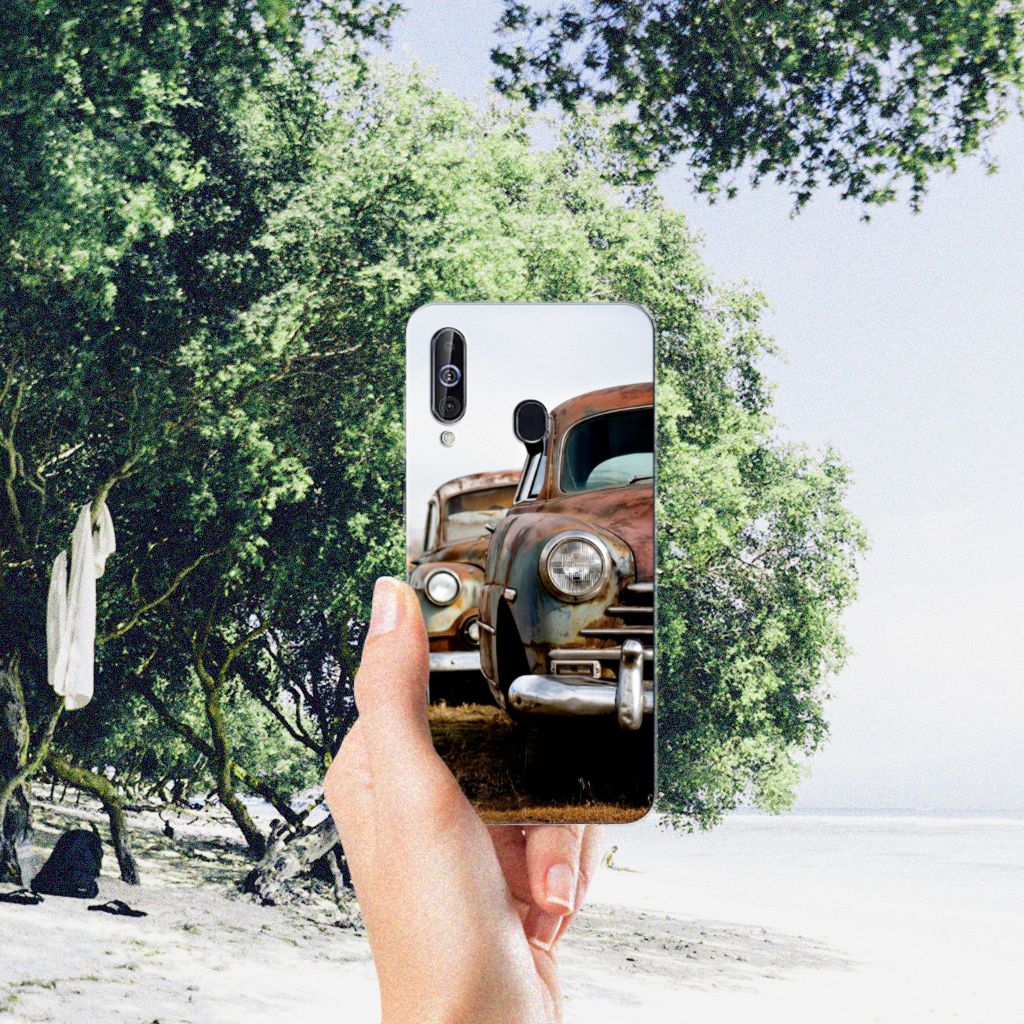 Samsung Galaxy A60 Siliconen Hoesje met foto Vintage Auto