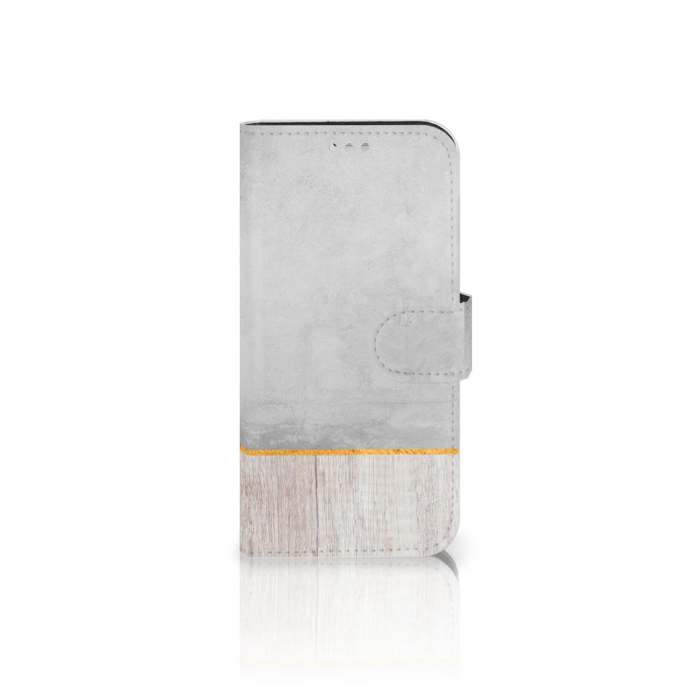 Samsung Galaxy S7 Book Style Case Wood Concrete
