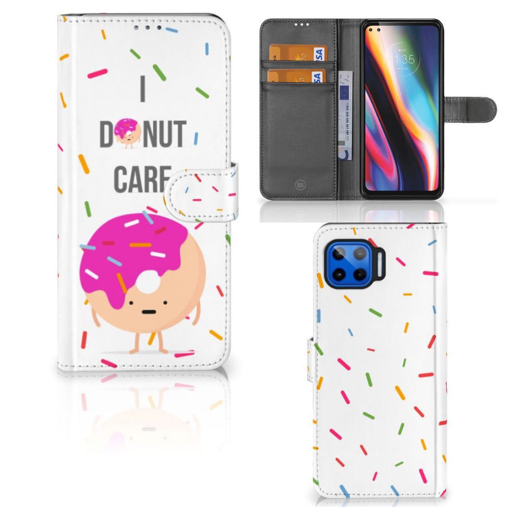 Motorola Moto G 5G Plus Book Cover Donut Roze