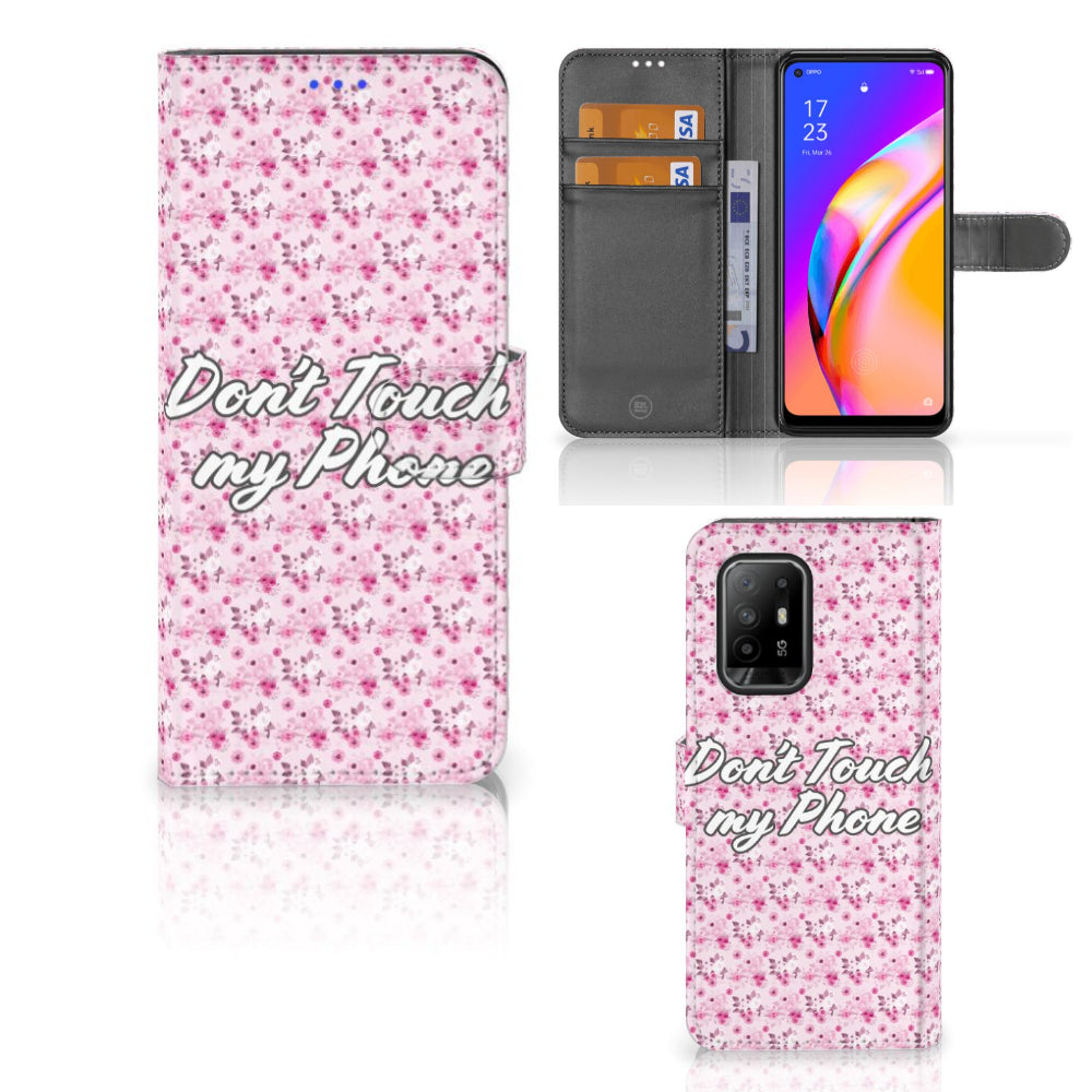 OPPO Reno5 Z | A94 5G Portemonnee Hoesje Flowers Pink DTMP