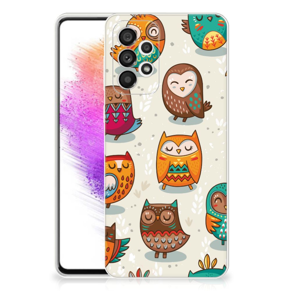 Samsung Galaxy A73 5G TPU Hoesje Vrolijke Uilen B2C Telecom