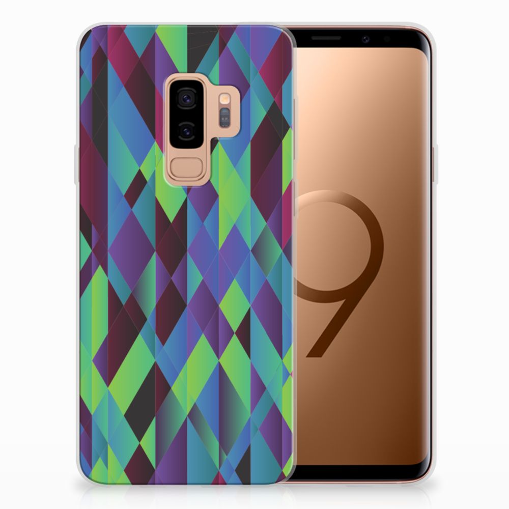Samsung Galaxy S9 Plus TPU Hoesje Abstract Green Blue