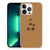 iPhone 13 Pro Max Telefoonhoesje met Naam Baby Hyena ontwerp van een schattige baby hyena 🦩 op een bruin achtergrond.